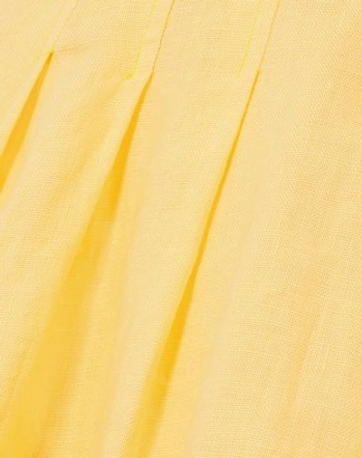 Shop Honorine Woman Short Dress Light Yellow Size M Linen
