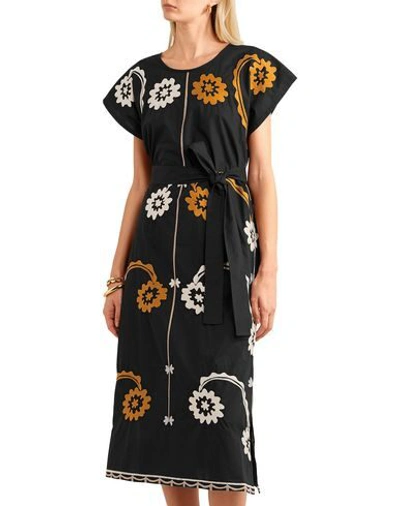 Shop Tory Burch Midi Dresses In Black