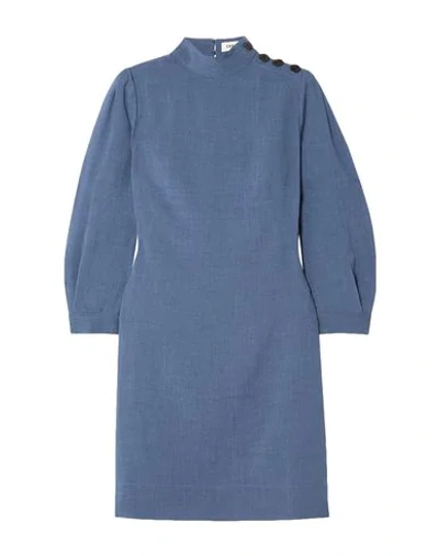 Shop Cefinn Woman Mini Dress Blue Size 10 Triacetate, Polyester