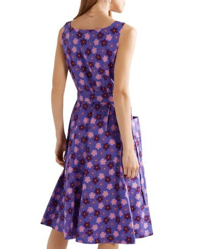 Shop Lhd Woman Midi Dress Purple Size 2 Cotton, Elastane