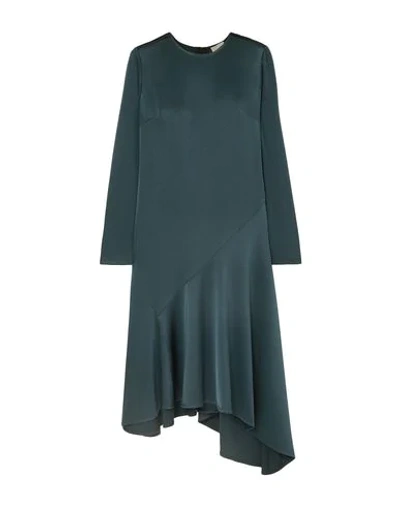 Shop Grey Jason Wu Midi Dresses In Deep Jade