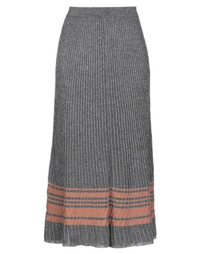 Shop Sandro Midi Skirts In Grey
