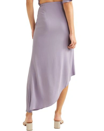 Shop Les Héroïnes By Vanessa Cocchiaro Long Skirts In Lilac