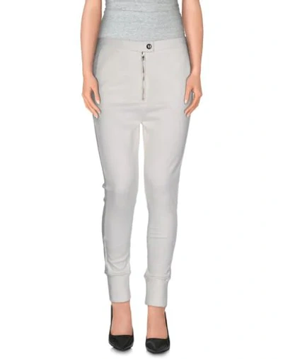 Shop Dondup Cropped Pants In White