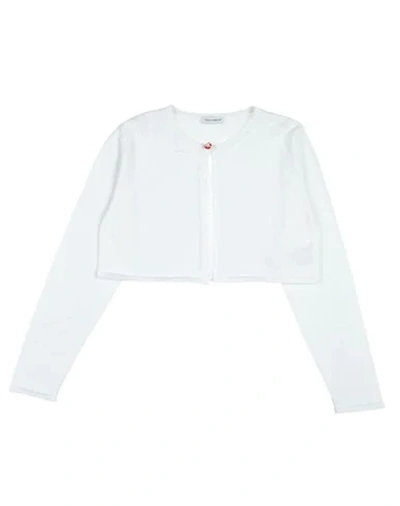 Shop Dolce & Gabbana Toddler Girl Cardigan White Size 7 Cotton