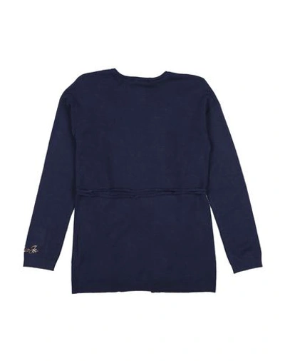 Shop Liu •jo Cardigans In Dark Blue