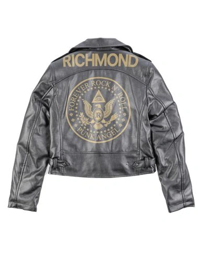 Shop John Richmond Biker Jacket In Lead