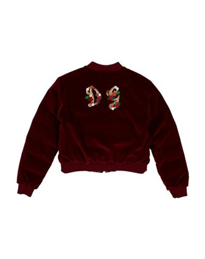 Shop Dolce & Gabbana Bomber In Maroon