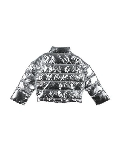 Shop Trussardi Junior Down Jacket In Silver