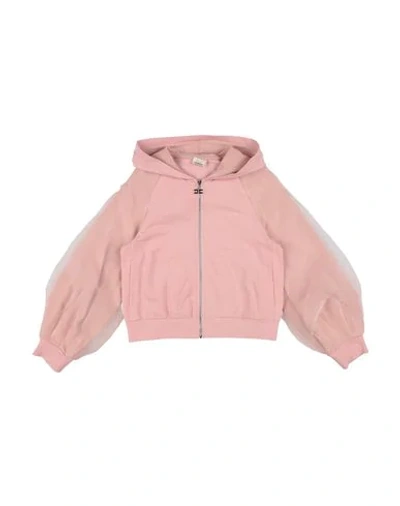 Shop Elisabetta Franchi Sweatshirts In Light Pink