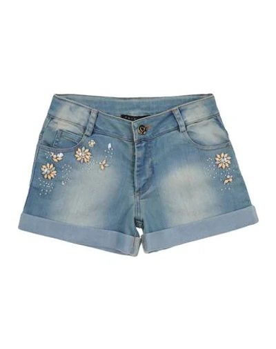 Shop Twinset Denim Shorts In Blue