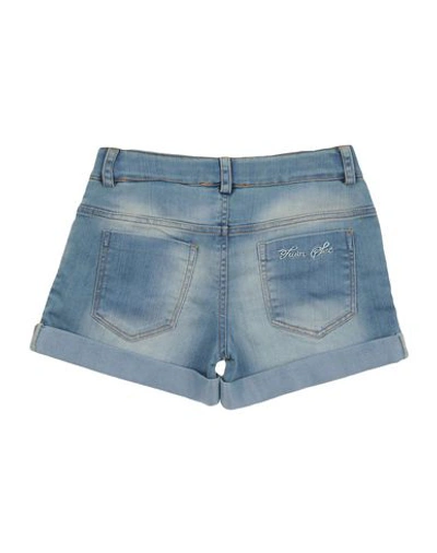 Shop Twinset Denim Shorts In Blue