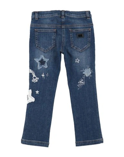 Shop Dolce & Gabbana Toddler Girl Jeans Blue Size 7 Cotton, Elastane, Calfskin, Zama