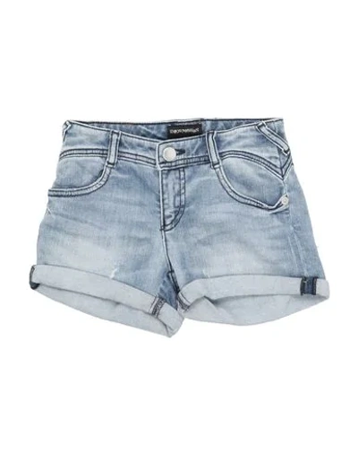 Shop Emporio Armani Denim Shorts In Blue