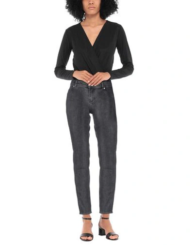 Shop Versace Jeans Couture Denim Pants In Black