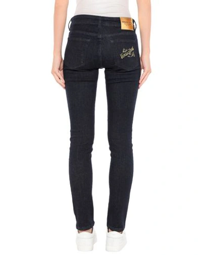 Shop Versace Jeans Couture Denim Pants In Blue