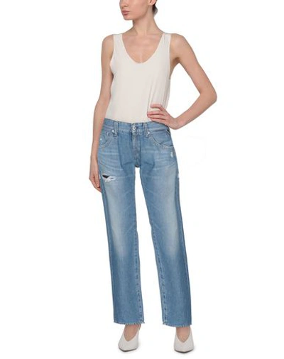 Shop Replay Denim Pants In Blue