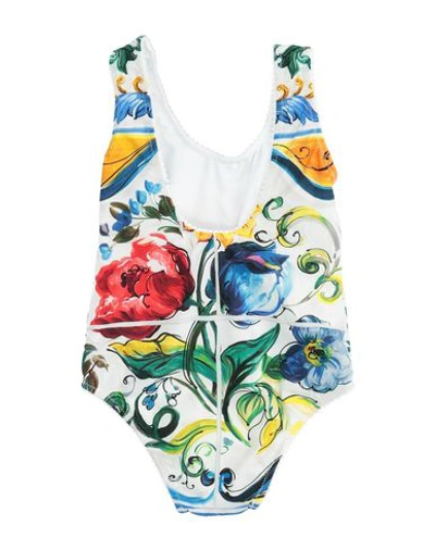 Shop Dolce & Gabbana One-piece Swimsuits In White