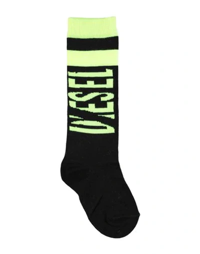 Shop Diesel Toddler Girl Socks & Hosiery Black Size 4 Cotton, Polyamide, Polyester, Elastane