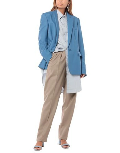 Shop Stella Mccartney Suit Jackets In Pastel Blue