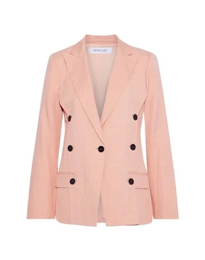 Shop Derek Lam 10 Crosby Woman Suit Jacket Salmon Pink Size 10 Linen, Lyocell, Cotton