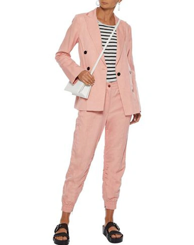 Shop Derek Lam 10 Crosby Woman Suit Jacket Salmon Pink Size 10 Linen, Lyocell, Cotton