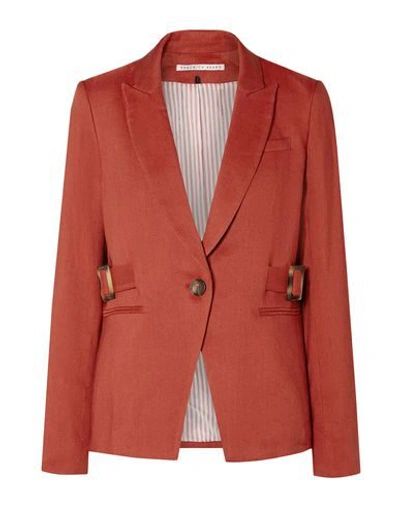 Shop Veronica Beard Suit Jackets In Brick Red
