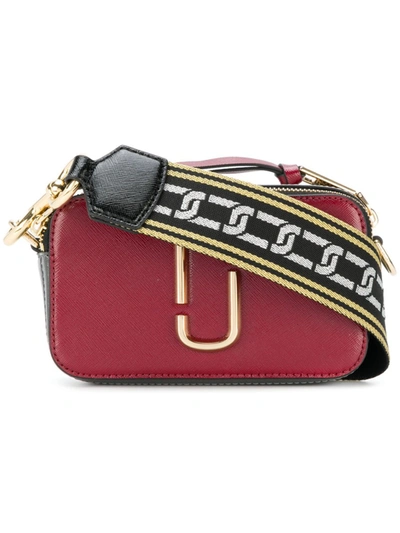 Shop Marc Jacobs Snapshot Brown Leather Shoulder Bag