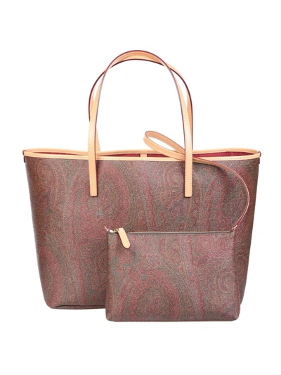 Shop Etro Brown Leather Tote