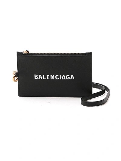 Shop Balenciaga Black Leather Clutch