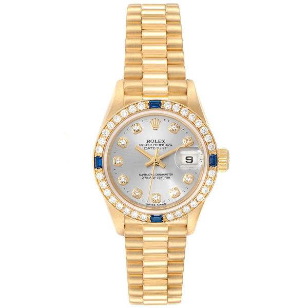 rolex datejust yellow face