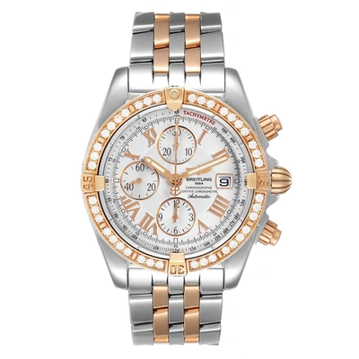 Shop Breitling Chronomat Evolution Steel Rose Gold Diamond Watch C13356 In Not Applicable