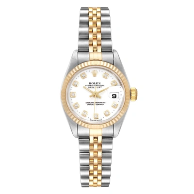 Shop Rolex Datejust Steel Yellow Gold Diamond Ladies Watch 79173 Box Papers In Not Applicable