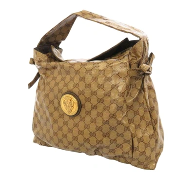 Shop Gucci Gg Crystal Hysteria Tote Bag In Brown