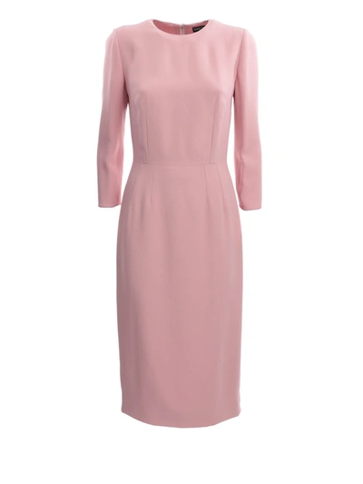 Shop Dolce & Gabbana Pink Viscose Dress