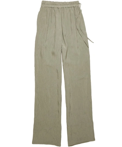 Shop Acne Studios Green Viscose Pants