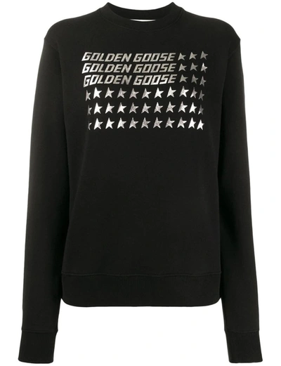 Shop Golden Goose Black Cotton Sweatshirt
