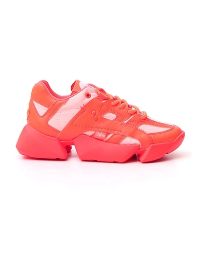 Shop Junya Watanabe Orange Polyester Sneakers In Red