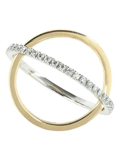 Shop Delfina Delettrez Diamond Pave Tourbillon Ring In Not Applicable