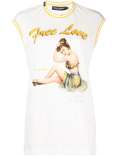 Shop Dolce & Gabbana White Cotton Top