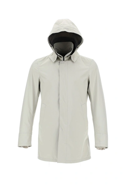 Shop Herno White Nylon Outerwear Jacket