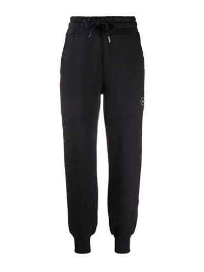 Shop Adidas By Stella Mccartney Black Track Pants With Logo