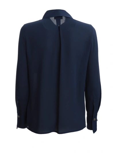 Shop Elisabetta Franchi Blue Nylon Shirt