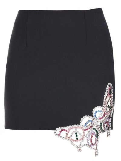 Shop Area Black Embellished Mini Skirt