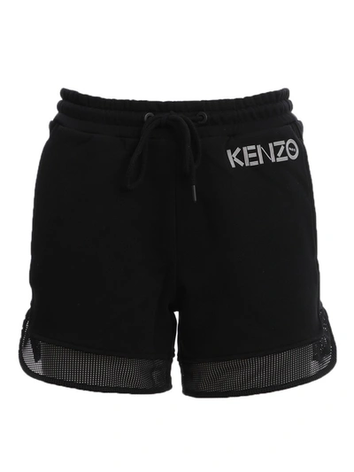 Shop Kenzo Black Cotton Shorts