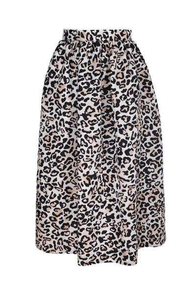 Shop Ermanno Scervino Leopard Polyester Skirt In Brown