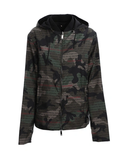 Shop Valentino Camouflage Nylon Outerwear Jacket In Multicolor