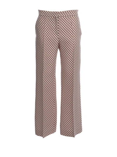 Shop Valentino Multicolor Wool Pants In Neutrals