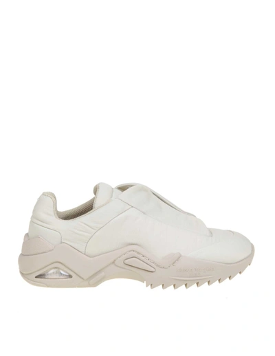 Shop Maison Margiela Beige Polyester Sneakers In White