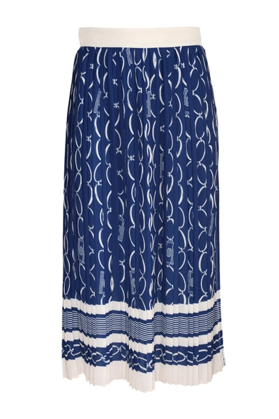 Shop Elisabetta Franchi Blue Polyester Skirt